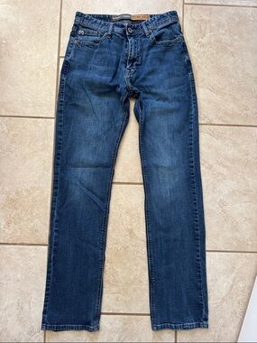 Men's Dark Blue Straight-Leg Jeans